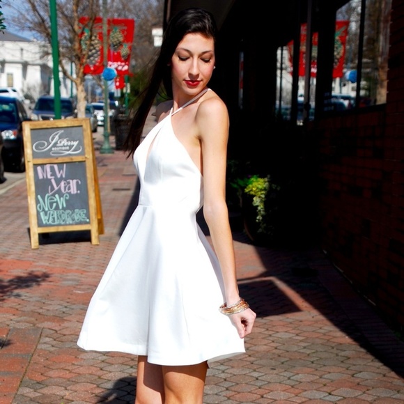 Off White Fit and Flare Dress - Picture 3 of 6